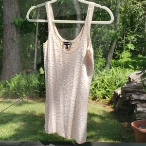 Bebe Nude Sequin Tank Top - Sz Small